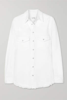 Givenchy Frayed Denim Shirt - White