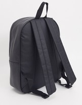 Thumbnail for your product : ASOS DESIGN backpack in black saffiano faux leather and gold branding