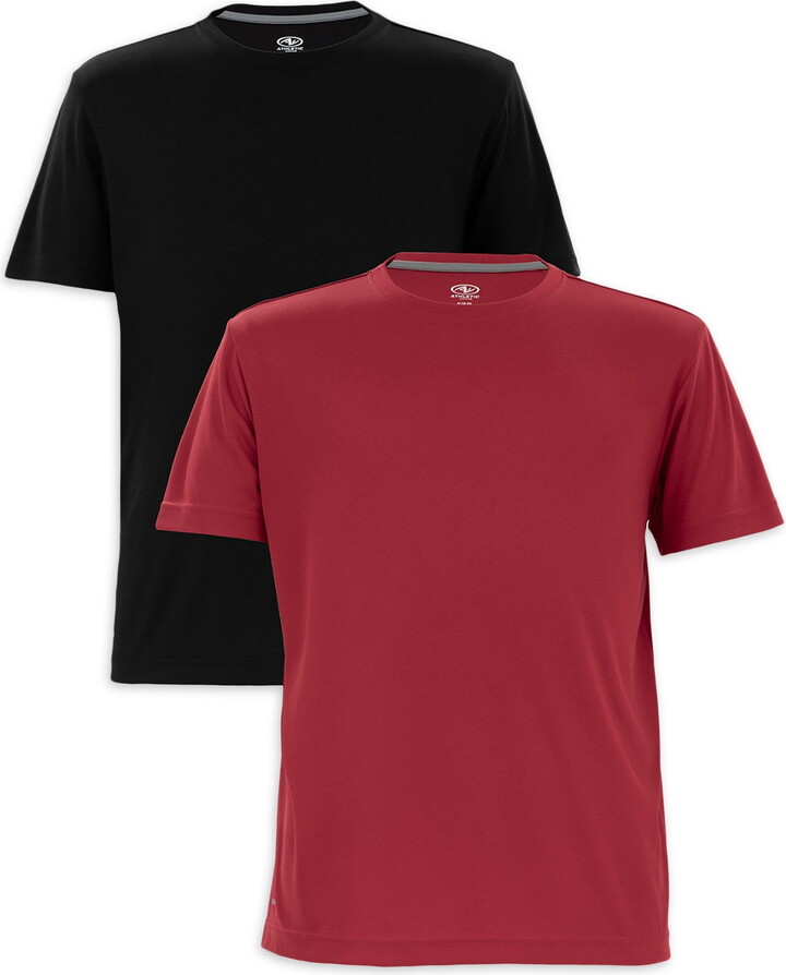 Athletic Works Men's Active Core Short Sleeve T-Shirt- 2-Pack, Size S-3XL