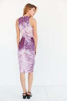 Thumbnail for your product : Rare London Crushed Velvet Bodycon Cutout Midi Dress
