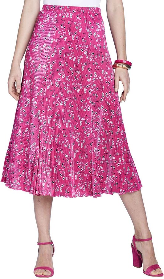 Amber | Ladies | Plisse Skirt 25 Inch | Cerise - ShopStyle