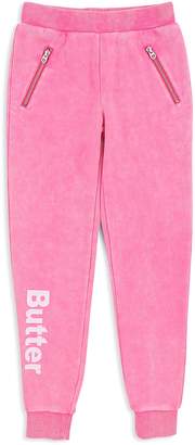 Butter Shoes Girls' Mineral-Wash Fleece Joggers