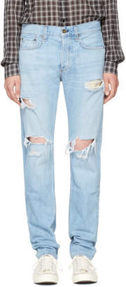 Rag & Bone SSENSE Exclusive Blue Standard Issue Fit 3 Jeans