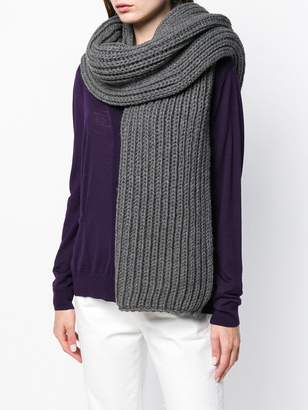 I Love Mr Mittens oversize ribbed knit scarf