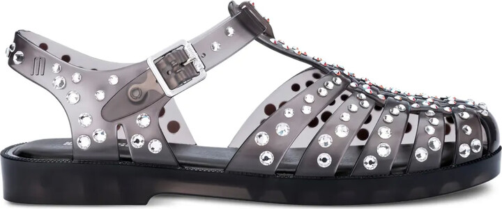 Melissa Crystal-Embellished Jelly Sandals