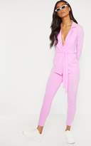 Thumbnail for your product : PrettyLittleThing Lilac Crepe Skinny Trousers