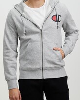 Thumbnail for your product : Champion Men's Grey Jackets - Big C Logo Hooded Zip Jacket - Size L at The Iconic