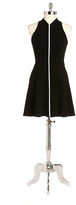 Thumbnail for your product : Eight Sixty Contrast Zipper Fit And Flare Dress