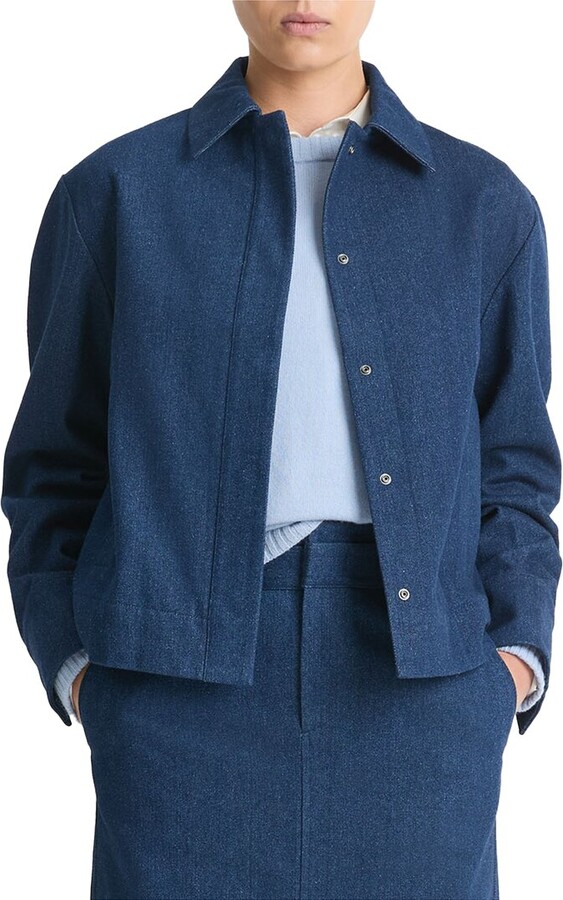 Vince Polished Indigo Twill Jacket