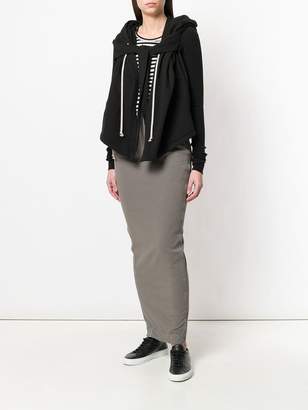 Rick Owens front knot hooded cardigan