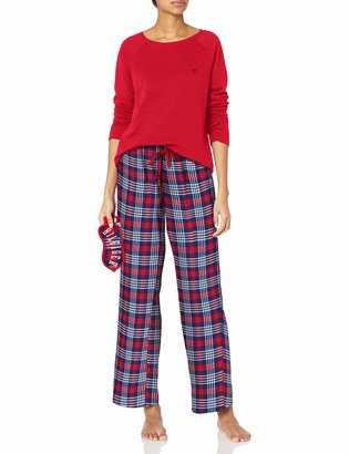Tommy Hilfiger Women's Top and Flannel Pant Bottom Pajama Set Pj