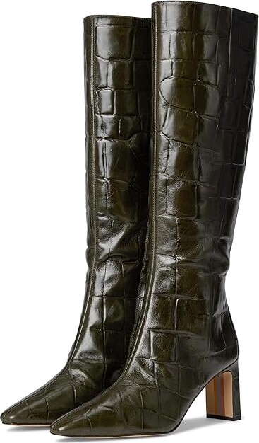 Sam Edelman Sylvia 2 Women's Boots Deep Olive : 12 M, Leather