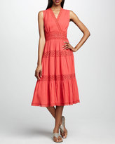 Thumbnail for your product : Neiman Marcus Sleeveless Gauze Dress