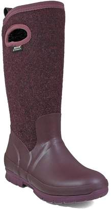 Bogs Outdoor Boots Womens Crandall Wool Pull On Plush 8 M Plum 72108