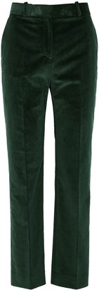 straight leg cord trousers