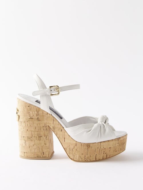 cork platform heels