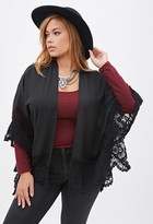 Thumbnail for your product : Forever 21 FOREVER 21+ Plus Size Lace-Trimmed Chiffon Kimono