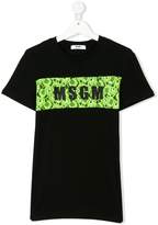 Thumbnail for your product : MSGM Kids lace insert logo T-shirt