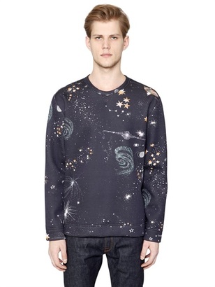 Valentino Cosmo Printed Neoprene Sweatshirt