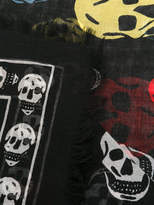 Thumbnail for your product : Alexander McQueen multicolour skull scarf
