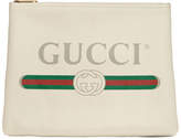 Gucci - Pochette blanche Medium 'Fake Gucci'