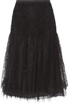 Thumbnail for your product : Rochas Paneled Silk-Lace And Twill Midi Skirt