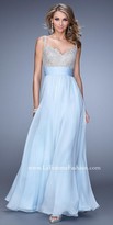 Thumbnail for your product : La Femme Delicate Lace Applique Straps Prom Dress