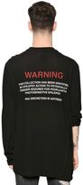 Thumbnail for your product : RtA Oversize Warning Print Jersey T-Shirt