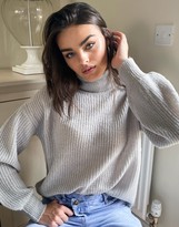 Thumbnail for your product : Vila turtle neck knitted jumper grey