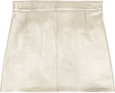 Thumbnail for your product : Bonpoint SNAP-FRONT GRAINED LEATHER SKIRT