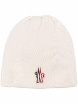 Thumbnail for your product : MONCLER GRENOBLE Purl-Knit Logo-Patch Beanie