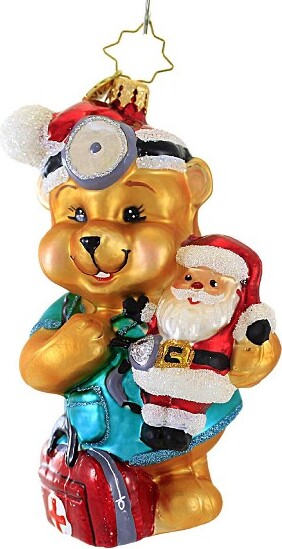 Christopher Radko ChristopherRadko5.0InchTheDoctorIsInChristmasTreeOrnament,TeddyBearCharityAwareness(1PC)