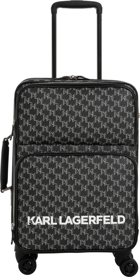 Karl Lagerfeld Paris K/ikonik Trolley Mix Material Wheeled Luggage Black -  ShopStyle