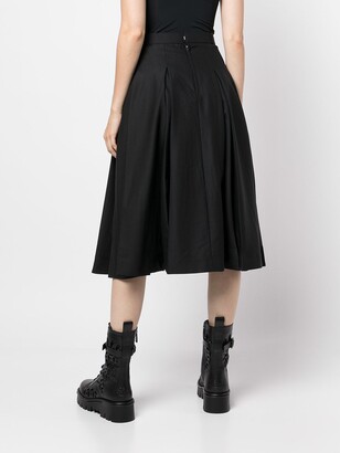 Comme des Garcons High-Waisted Pleated Midi Skirt