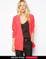Thumbnail for your product : ASOS Blazer in Crepe - Fluro pink