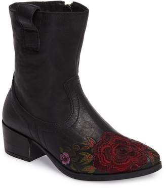 mia embroidered booties