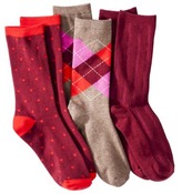 Thumbnail for your product : Merona Women's 3-Pack Preppy Socks - Assorted Colors/Patterns