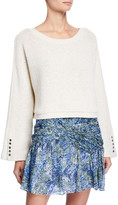 Thumbnail for your product : Ramy Brook Maxwell Cropped Long-Sleeve Top