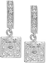 Thumbnail for your product : Townsend Victoria Sterling Silver Earrings, Diamond Accent Square Drop Earrings