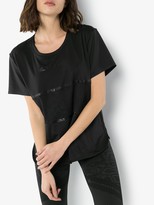 Thumbnail for your product : adidas by Stella McCartney panelled logo-print T-shirt