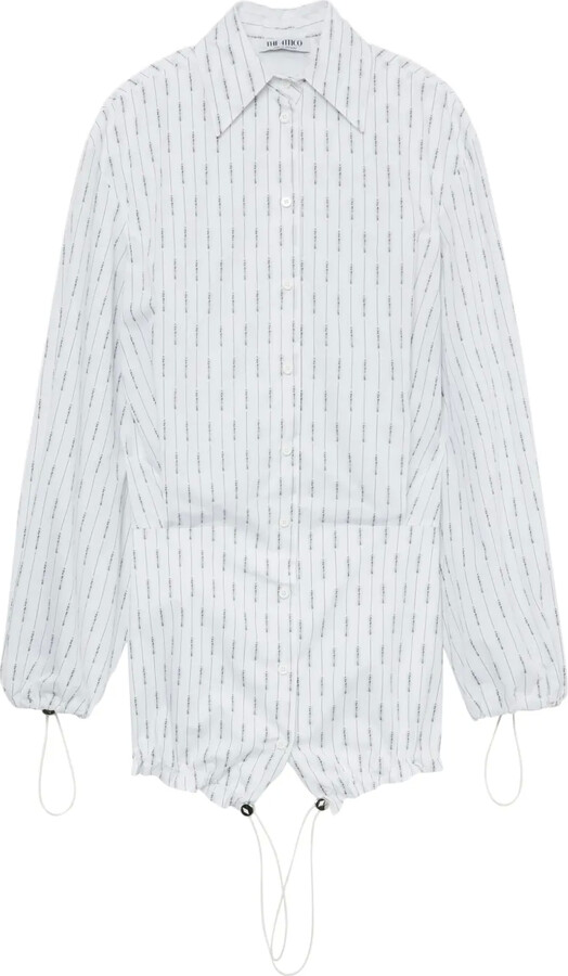 ATTICO Pinstriped Cotton Mini Shirtdress