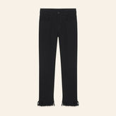 Thumbnail for your product : Maje Straight-cut fringed jeans