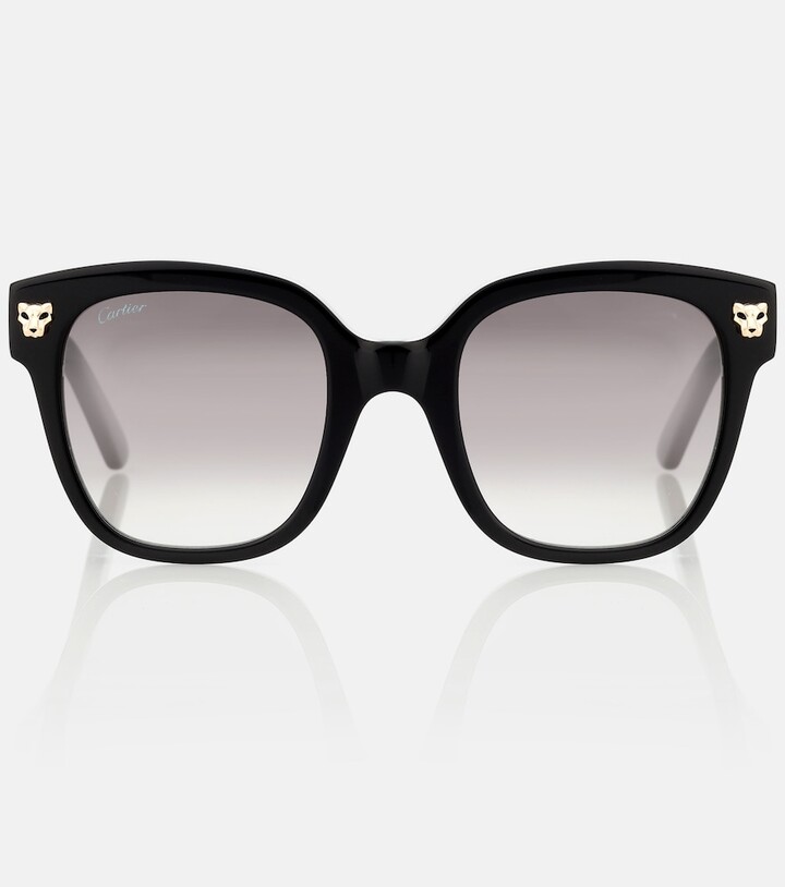 Cartier Eyewear Collection PanthÃ ̈re de Cartier square sunglasses -  ShopStyle
