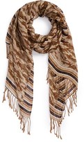 Thumbnail for your product : Tory Burch Camo Linen Blend Scarf