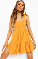 Thumbnail for your product : boohoo Scoop Back Strappy Swing Dress