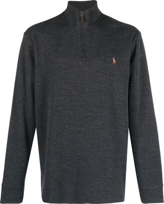 Polo Ralph Lauren Men's Gray Half-Zip Sweaters | ShopStyle
