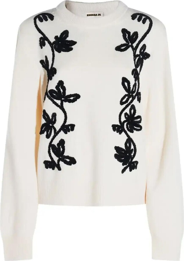 Jil Sander Embroidered Wool Jumper