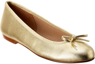 French sole emerald leather flat Clearance