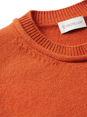 Moncler Logo-Appliqued Wool and Cashmere-Blend Sweater - Men - Orange