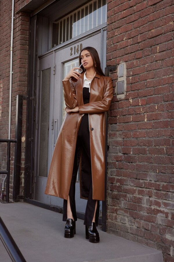 Patent Leather Trench Coat | ShopStyle